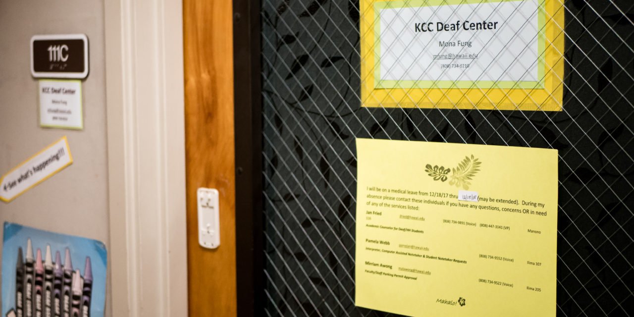 KCC Supports Deaf Community, Hawaiian Sign Language